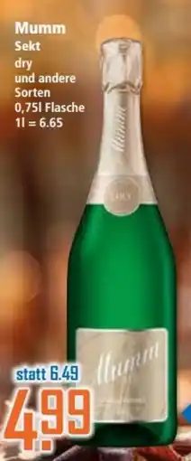 Klaas und Kock Mumm Sekt dry Angebot