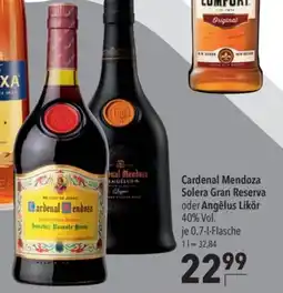 CITTI Markt Cardenal Mendoza Solera Gran Reserva oder Angélus Likör Angebot
