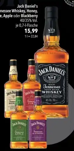 CITTI Markt Jack Daniel's Tennessee Whiskey, Honey, Fire, Apple oder Blackberry Angebot
