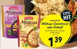 CITTI Markt Hengstenberg Mildessa Sauerkraut oder Rotkohl Angebot