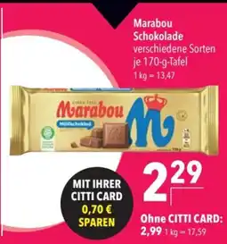 CITTI Markt Marabou Schokolade Angebot