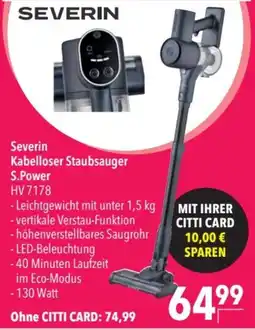 CITTI Markt Severin Kabelloser Staubsauger S.Power Angebot