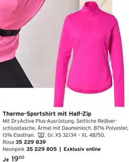 Tchibo Thermo-Sportshirt mit Half-Zip Angebot