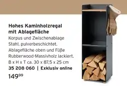 Tchibo Hohes Kaminholzregal mit Ablagefläche Angebot
