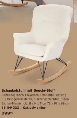 Tchibo Schaukelstuhl mit Bouclé-Stoff Angebot