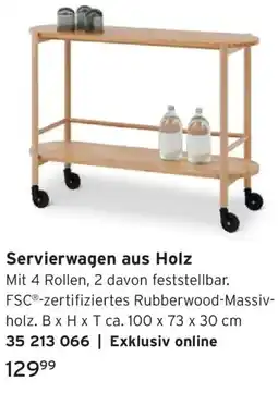 Tchibo Servierwagen aus Holz Angebot