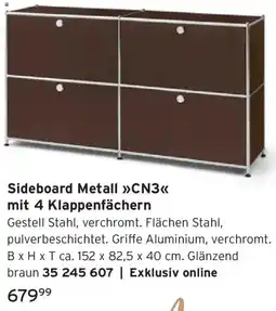 Tchibo Sideboard Metall CN3 mit 4 Klappenfächern Angebot