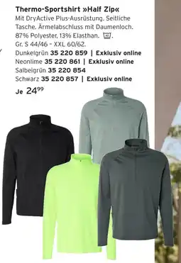 Tchibo Thermo-Sportshirt Half Zip Angebot