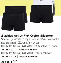 Tchibo 2 adidas Active Flex Cotton Slipboxer Angebot