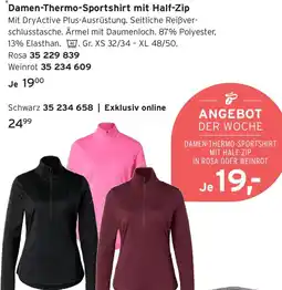 Tchibo Damen-Thermo-Sportshirt mit Half-Zip Angebot