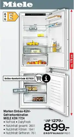 Ostermann Marken Einbau-Kühl Gefrierkombination MIELE KDN 7724 Angebot