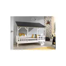 Netto Marken-Discount Hausbett mit 90 x 200 cm Liegefläche, Dach in Schwarz Angebot