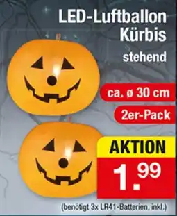 Zimmermann LED-Luftballon Kürbis stehend Angebot