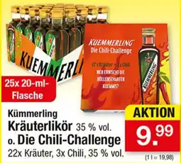 Zimmermann Kümmelring Kräuterlikör o. Die Chili-Challenge Angebot