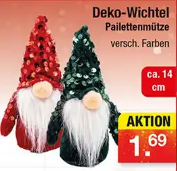 Zimmermann Deko-Wichtel Pailettentmütze Angebot