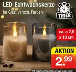 Zimmermann LED-Echtwachskerze im Glas Angebot