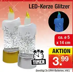 Zimmermann LED-Kerze Glitzer Angebot