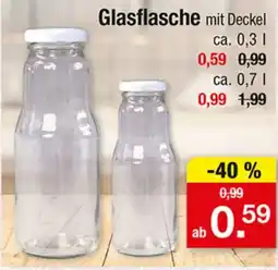 Zimmermann Glasflasche mit Deckel Angebot