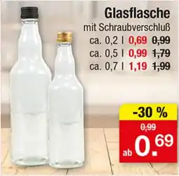 Zimmermann Glasflasche mit Schraubverschluß Angebot