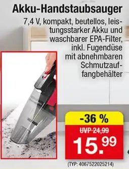 Zimmermann Akku-Handstaubsauger Angebot