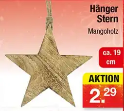 Zimmermann Hänger Stern Mangoholz Angebot