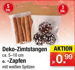Zimmermann Deko-Zimtstangen o. -Zapfen mit weißen Spitzen Angebot