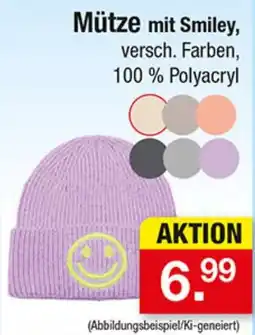 Zimmermann Mütze mit Smiley Angebot