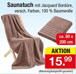 Zimmermann Saunatuch mit Jacquard Bordüre Angebot