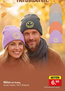 Zimmermann Mütze mit Smiley Angebot