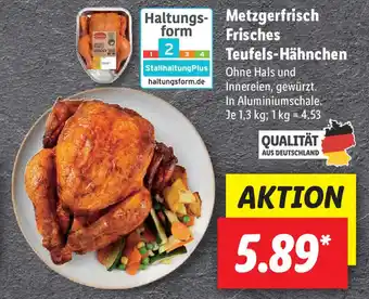 Lidl Metzgerfrisch Frisches Teufels Hähnchen 1,3kg Angebot