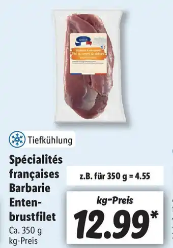 Lidl Spécialités francaises Barbarie Entenbrustfilet 350g Angebot