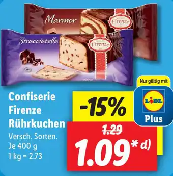 Lidl Confiserie Firenze Rührkuchen 400g Angebot