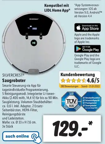 Lidl Silvercrest Saugroboter Angebot