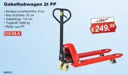 Stabilo Fachmarkt DEMA Gabelhubwagen 2t PP Angebot