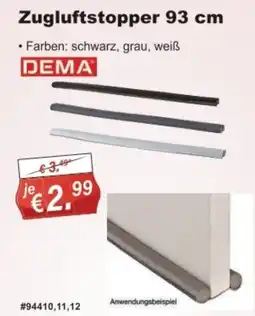 Stabilo Fachmarkt Zugluftstopper 93 cm DEMA Angebot
