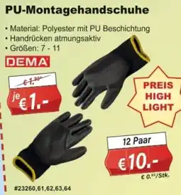 Stabilo Fachmarkt PU-Montagehandschuhe DEMA Angebot
