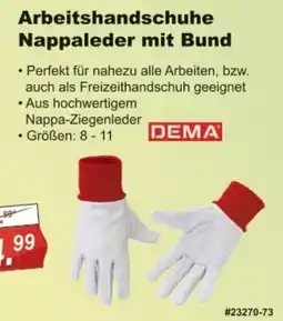 Stabilo Fachmarkt Arbeitshandschuhe Nappaleder mit Bund DEMA Angebot