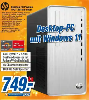 expert Techno Land HP Desktop PC Pavilion TP01-2618ng silber Angebot