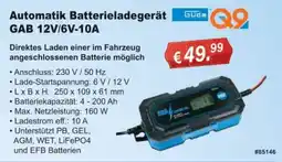 Stabilo Fachmarkt GÜDE Automatik Batterieladegerät GAB 12V/6V-10A Angebot