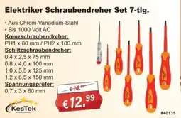 Stabilo Fachmarkt Elektriker Schraubendreher Set 7-tlg. KesTek Angebot