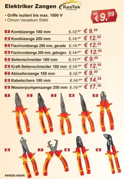 Stabilo Fachmarkt Elektriker Zangen KesTek Angebot