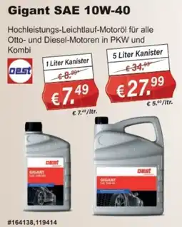 Stabilo Fachmarkt Gigant SAE 10W-40 Angebot