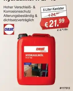 Stabilo Fachmarkt OEST HYDRAULIKÖL H-LP 46 Angebot