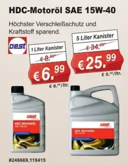 Stabilo Fachmarkt HDC-Motoröl SAE 15W-40 Angebot