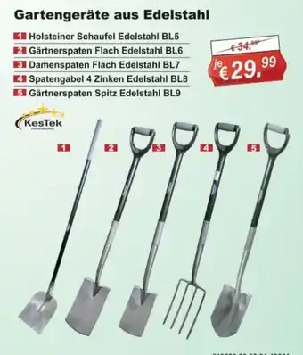 Gartengeräte aus Edelstahl