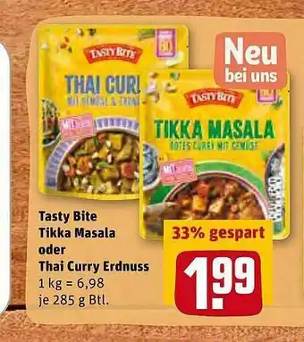 REWE Kaufpark Tasty Bite Tikka Masala Oder Thai Curry Erdnuss Angebot