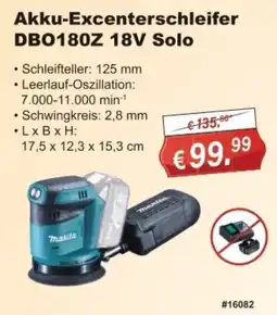 Stabilo Fachmarkt Akku-Excenterschleifer DBO180Z 18V Solo Angebot
