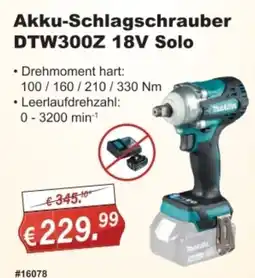 Stabilo Fachmarkt Akku-Schlagschrauber DTW300Z 18V Solo Angebot