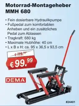 Stabilo Fachmarkt Motorrad-Montageheber MMH 680 DEMA Angebot