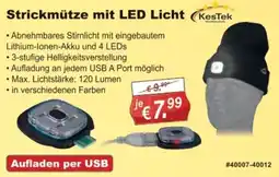 Stabilo Fachmarkt Strickmütze mit LED Licht KesTek Angebot